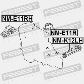 Фото 2 - Подушка двигуна FEBEST NME11RH