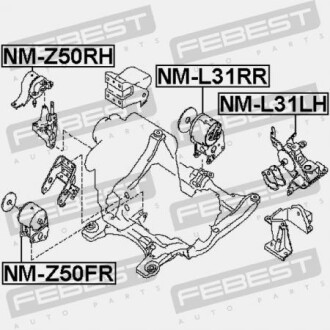 Фото 2 - Подушка двигуна FEBEST NML31LH