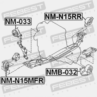 Фото 2 - Подушка двигателя FEBEST NM-N15RR (NMN15RR)