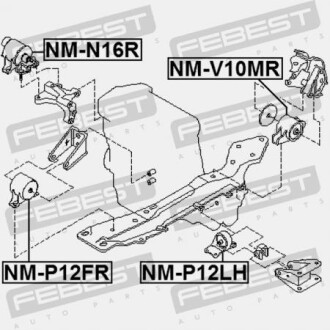 Фото 2 - Подушка двигателя FEBEST NM-P12LH