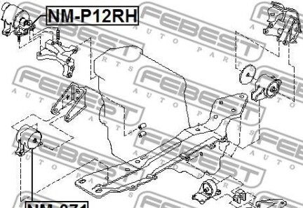 Фото 2 - Подушка двигуна FEBEST NMP1-2RH