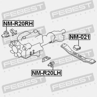 Фото 2 - Подушка двигуна FEBEST NM-R20RH (NMR20RH)