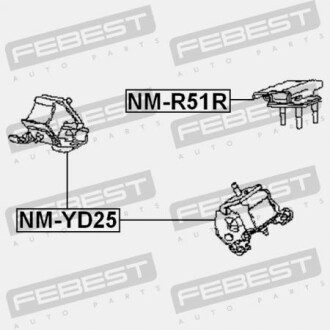Фото 2 - Подушка двигуна FEBEST NM-R51R (NMR51R)