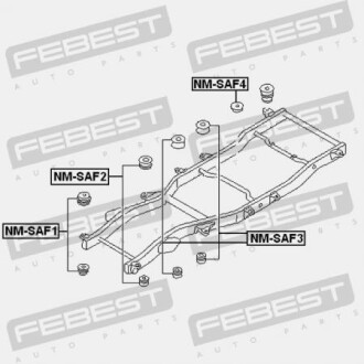 Фото 2 - Сайлентблок підрамника FEBEST NM-SAF1 (NMSAF1)