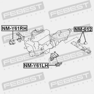 Фото 2 - Подушка двигателя FEBEST NM-Y61LH