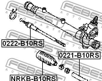 Фото 2 - Рульова рейка та кріплення FEBEST NRKB-B10RS