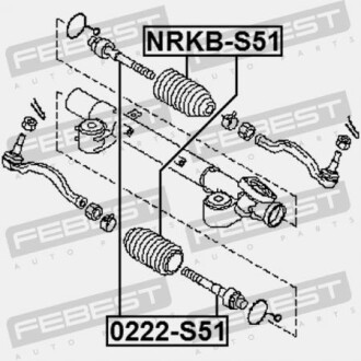 Фото 2 - Рулевая рейка и крепление FEBEST NRKB-S51 (NRKBS51)