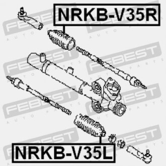 Фото 2 - Рулевая рейка и крепление FEBEST NRKBV35R