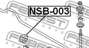 Фото 2 - Втулка стабилизатора FEBEST NSB-003
