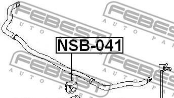 Фото 2 - Втулка стабилизатора FEBEST NSB0-41