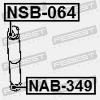 Фото 2 - Пильник/відбійник FEBEST NSB064