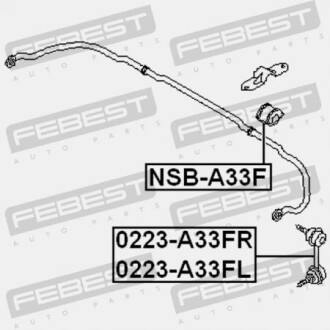 Фото 2 - Втулка стабилизатора FEBEST NSBA33F