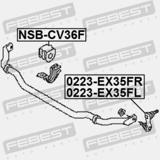 Фото 2 - Втулка стабілізатора FEBEST NSBCV36F