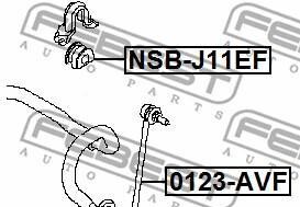 Фото 2 - Втулка стабілізатора FEBEST NSBJ-11EF (NSBJ11EF)