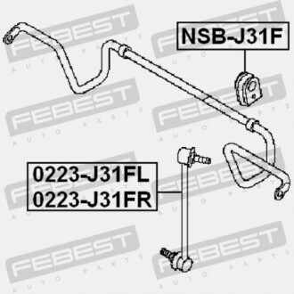 Фото 2 - Втулка стабілізатора FEBEST NSB-J31F (NSBJ31F)