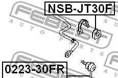 Фото 2 - Втулка стабилизатора FEBEST NSB-JT30F
