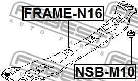 Фото 2 - Сайлентблок підрамника FEBEST NSBM10