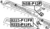 ВТУЛКА ПЕРЕДНЕГО СТАБИЛИЗАТОРА D25 (NISSAN PRIMERA P12 2001-2007) - (54613AU005) FEBEST NSB-P12F (фото 2)