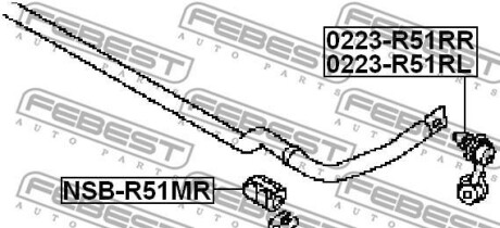 Фото 2 - Втулка стабилизатора FEBEST NSBR-51MR