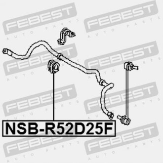 Фото 2 - Втулка стабилизатора FEBEST NSBR52D25F