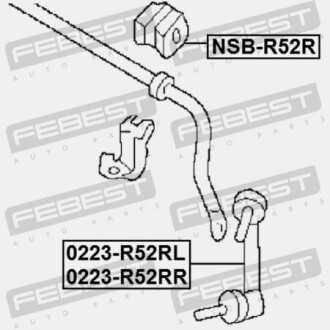 Фото 2 - Втулка стабілізатора FEBEST NSBR52R