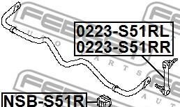 Фото 2 - Втулка стабілізатора FEBEST NSB-S51R (NSBS51R)