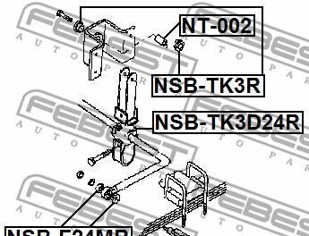 Фото 2 - Сайлентблок важеля FEBEST NSB-TK3R