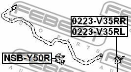 Фото 2 - Втулка стабілізатора FEBEST NSBY-50R