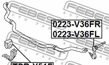 Фото 2 - Втулка стабилизатора FEBEST NSBY51F