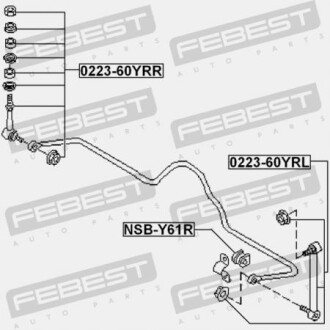 Фото 2 - Втулка стабилизатора FEBEST NSBY61R