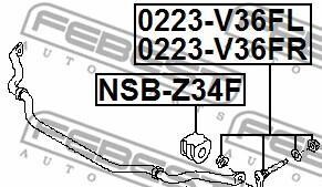 Фото 2 - Втулка стабилизатора FEBEST NSBZ-34F (NSBZ34F)