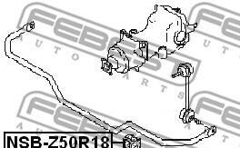 Фото 2 - Втулка стабілізатора FEBEST NSB-Z50R18 (NSBZ50R18)