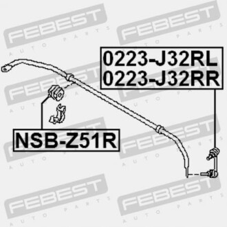 Фото 2 - Втулка стабілізатора FEBEST NSBZ51R