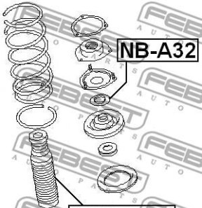 Фото 2 - Пыльник/отбойник FEBEST NSHB001