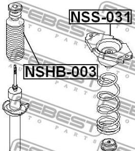 Фото 2 - Пильник/відбійник FEBEST NSHB-003 (NSHB003)