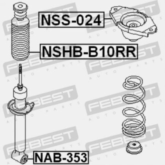 Фото 2 - Пильник/відбійник FEBEST NSHB-B10RR (NSHBB10RR)