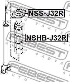 Фото 2 - Пыльник/отбойник FEBEST NSHBJ32R