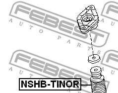 Фото 2 - Пыльник/отбойник FEBEST NSHB-TINOR (NSHBTINOR)