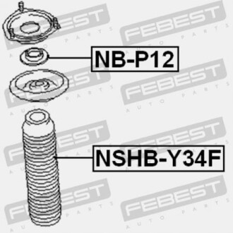 Фото 2 - Пильник/відбійник FEBEST NSHBY34F