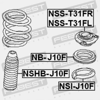 Фото 2 - Тарілка пружини FEBEST NSIJ10F
