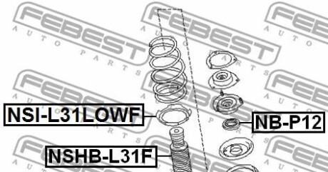 Проставка пружини нижня - FEBEST NSIJ31LOWF