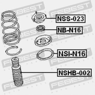 Фото 2 - Тарелка пружины FEBEST NSI-N16 (NSIN16)
