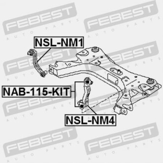 Фото 2 - Стійка стабілізатора FEBEST NSL-NM4 (NSLNM4)