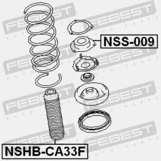 Фото 2 - Опора стійки амортизатора FEBEST NSS-009 (NSS009)