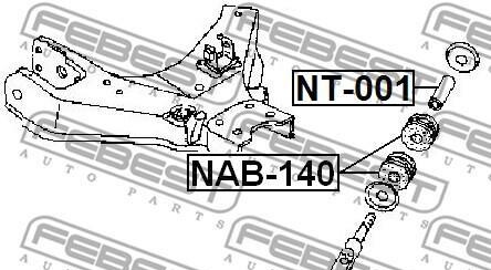 Фото 2 - Сайлентблок важеля FEBEST NT-001 (NT001)