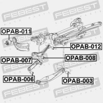 Фото 2 - Сайлентблок важеля FEBEST OPAB003