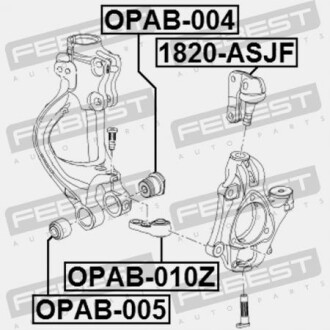 Фото 2 - Сайлентблок важеля FEBEST OPAB-005