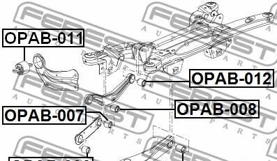 Фото 2 - Сайлентблок рычага FEBEST OPAB-008 (OPAB008)