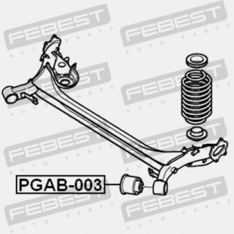 Фото 2 - Сайлентблок підрамника FEBEST PGAB-003 (PGAB003)