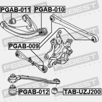 Фото 2 - Сайлентблок рычага FEBEST PGAB-010 (PGAB010)